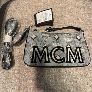 MCM Black and Gray Crossbody Bag
